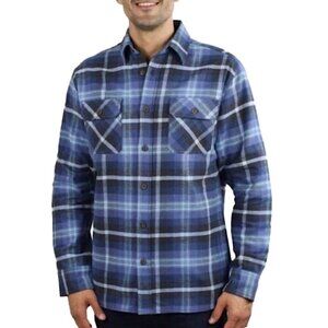 JACHS Men's Flannel and Thermal Long Sleeve Plaid Shirt Size XL